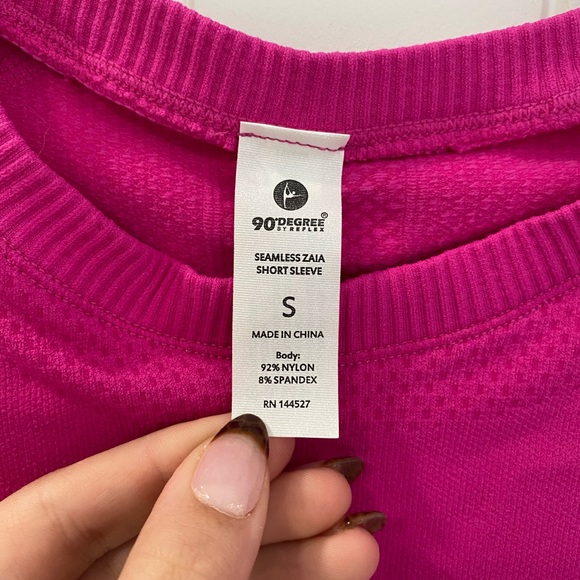 90 degrees Hot Pink Shirt Size Small - Picture 9 of 9